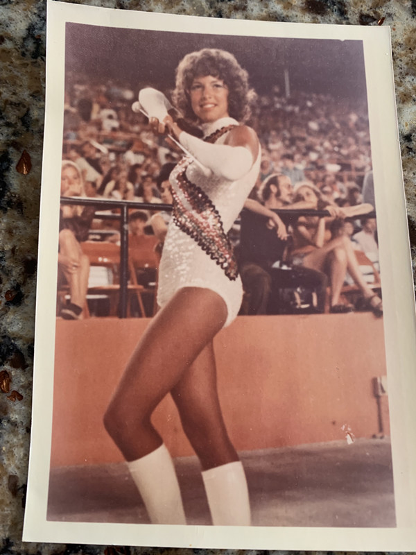 Gail Abbott Fass, Head Choreographer for the Hurricanettes for the Band of the Hour, at the Orange Bowl in 1973.