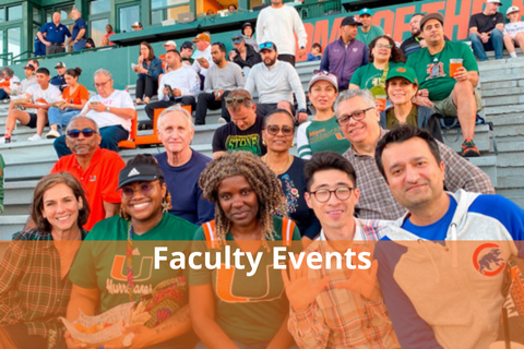 Click here to view Faculty Events - Photo is of Faculty at a baseball event