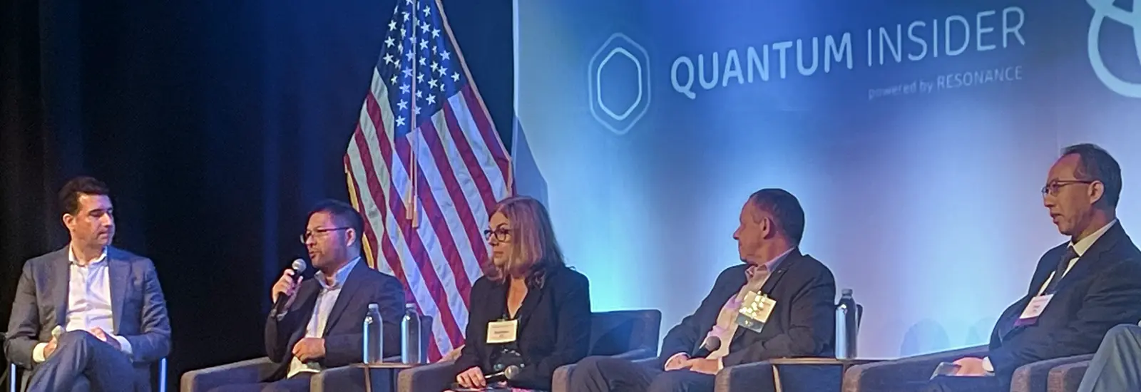 Hebin Li speaks at a Quantum Beach panel discussion Hebin Li, second from left, speaks at a Quantum Beach 2025 panel discussion. 