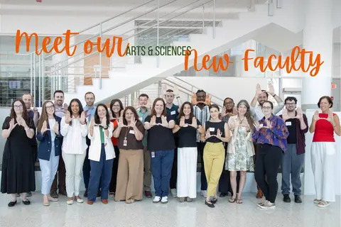 group photo of some of the new faculty at the college of arts and science this fall 2026